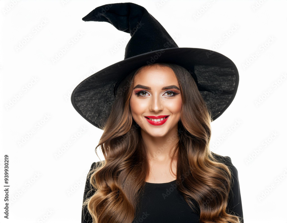 Halloween Girl wearing witch costume with a hat. Halloween Girl wearing witch costume with a hat.