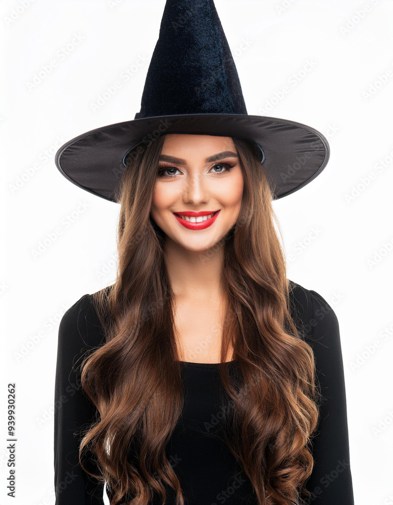 Halloween Girl wearing witch costume with a hat. Halloween Girl wearing witch costume with a hat.
