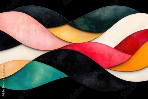 Vibrant abstract landscape painting