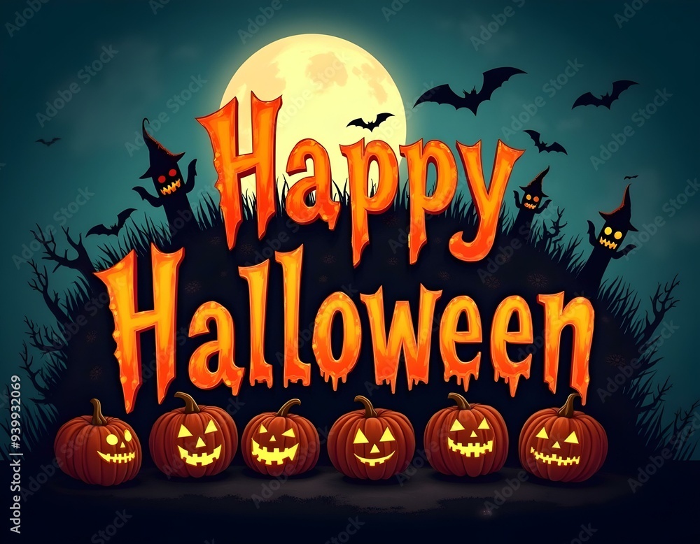 halloween text design halloween text design