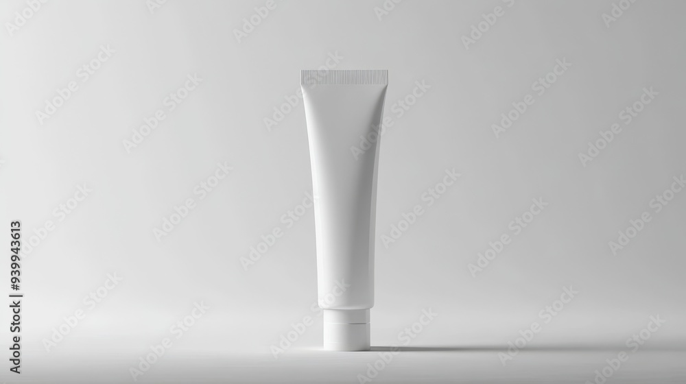 Blank white cosmetic tube. Product photo Blank white cosmetic tube. Product photo