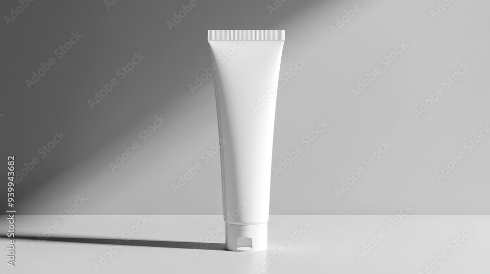 Blank white cosmetic tube. Product photo Blank white cosmetic tube. Product photo