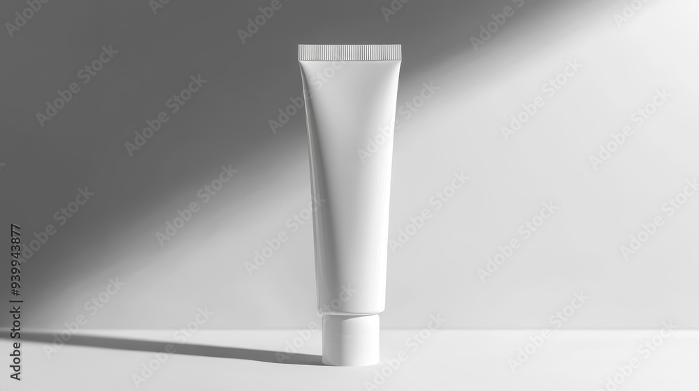 Blank white cosmetic tube. Product photo Blank white cosmetic tube. Product photo
