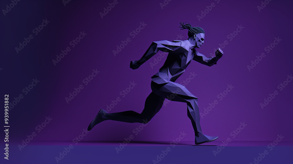 running man made of paper running man made of paper