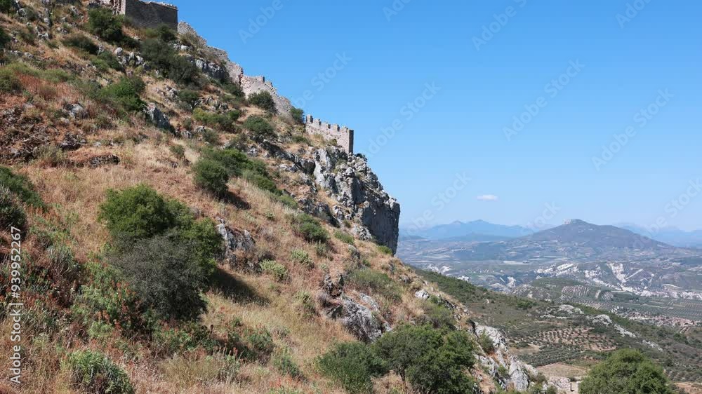 Ancient Castle of Corinth, Peloponnese, Greece Ancient Castle of Corinth, Peloponnese, Greece