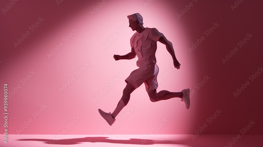 running man made of paper running man made of paper