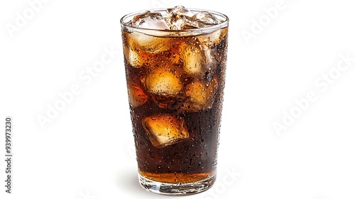 Wallpaper Mural Iced cola in glass isolated on white background. Torontodigital.ca
