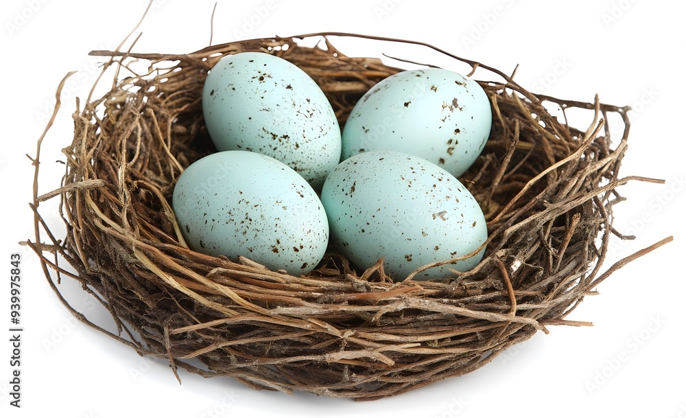 Bird Nest with Blue Eggs. Bird Nest with Blue Eggs.