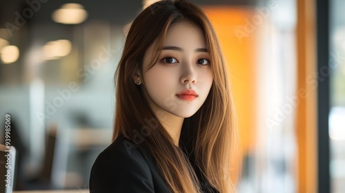 Korean business woman in office