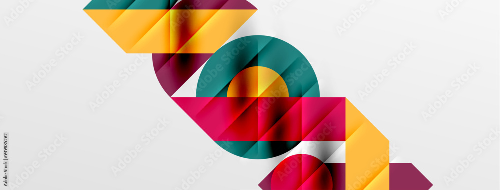 Round shapes, circles and lines minimal geometric background. Vector Illustration For Wallpaper, Banner, Background, Card, Book Illustration, landing page Round shapes, circles and lines minimal geometric background. Vector Illustration For Wallpaper, Banner, Background, Card, Book Illustration, landing page