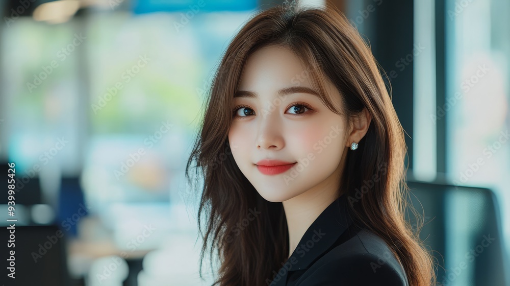 Korean business woman in office Korean business woman in office