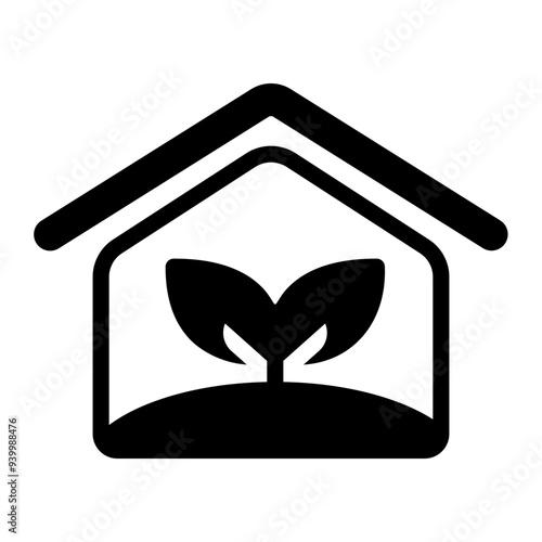 greenhouse glyph icon