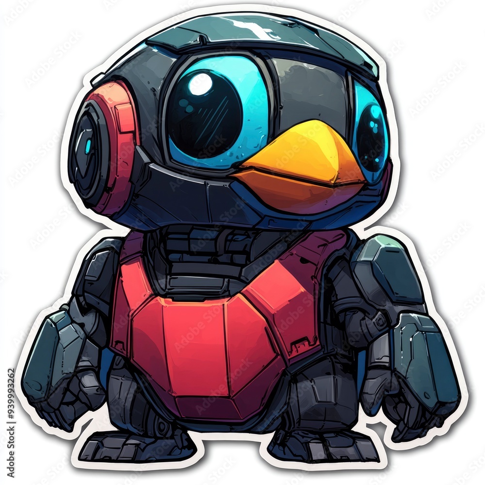 Cute Robot Penguin Character Design Cute Robot Penguin Character Design