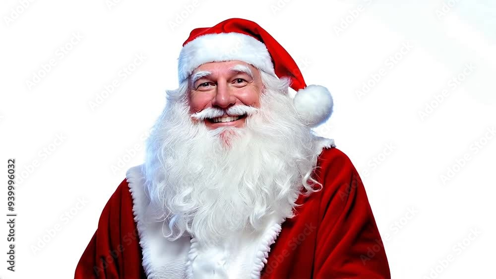 Joyful Santa Claus spreads holiday cheer in a festive portrait captured against a bright backdrop, embodying the spirit of Christmas magic and joy in December. Generative AI Joyful Santa Claus spreads holiday cheer in a festive portrait captured against a bright backdrop, embodying the spirit of Christmas magic and joy in December. Generative AI