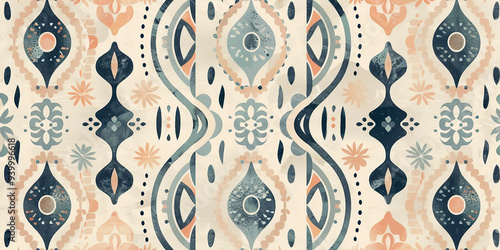 cute boho pattern muted colors