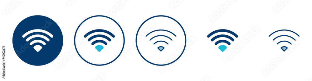 WIFI Icon vector isolated on white background. signal vector icon. Wireless and wifi icon or sign for remote internet access WIFI Icon vector isolated on white background. signal vector icon. Wireless and wifi icon or sign for remote internet access