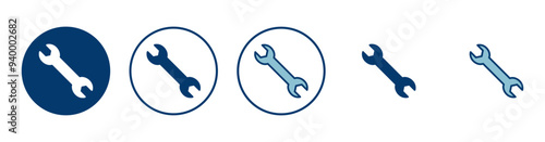wrench icon vector isolated on white background. Wrench vector icon. Spanner symbol