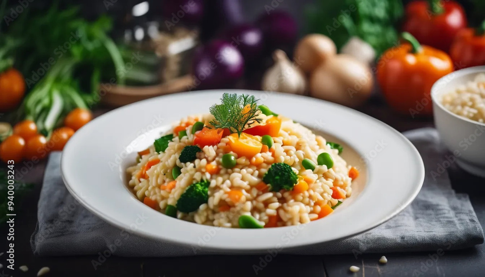 Risotto with vegetables and parsley, ai Risotto with vegetables and parsley, ai