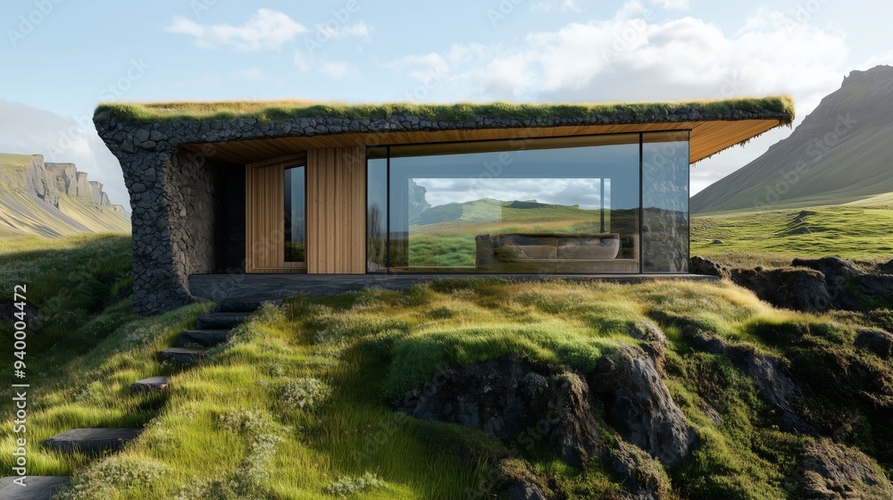 Explore a historic Icelandic turf house blending tradition with modern elegance and sustainability. Explore a historic Icelandic turf house blending tradition with modern elegance and sustainability.
