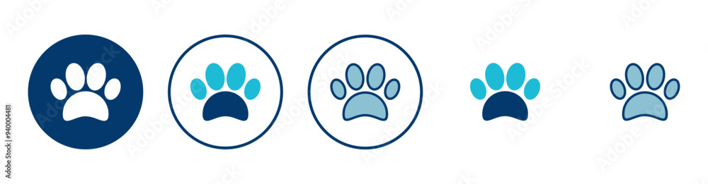 Paw icon vector isolated on white background. Paw Print icon Paw icon vector isolated on white background. Paw Print icon