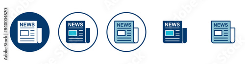 Newspaper icon vector isolated on white background. news paper icon vector