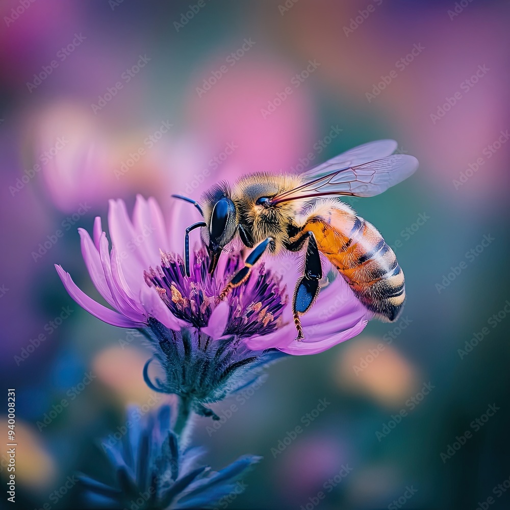 Bee isolated on abstract background Bee isolated on abstract background