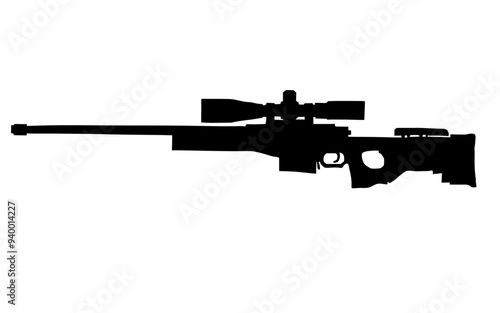 Silhouette of AWM (Arctic Warfare Magnum) sniper rifle