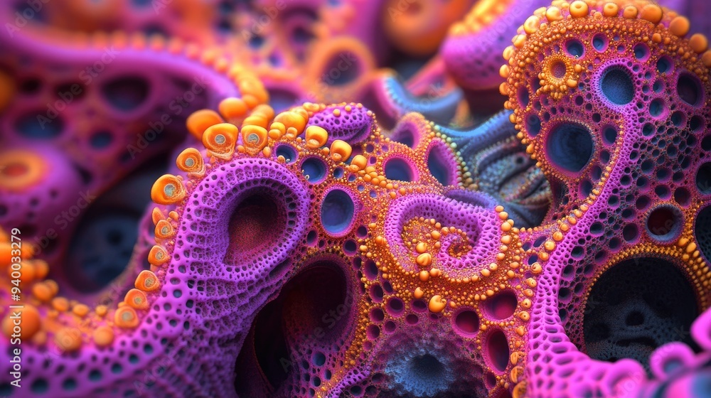 3D rendered fractal design with intricate patterns and vibrant colors 3D rendered fractal design with intricate patterns and vibrant colors