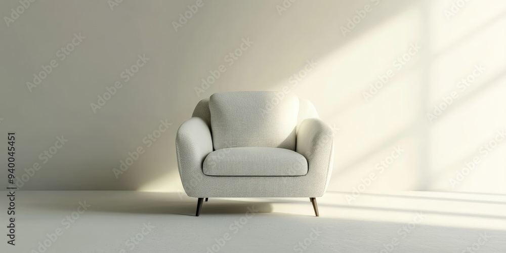 3D rendering of an isolated comfortable chair 3D rendering of an isolated comfortable chair