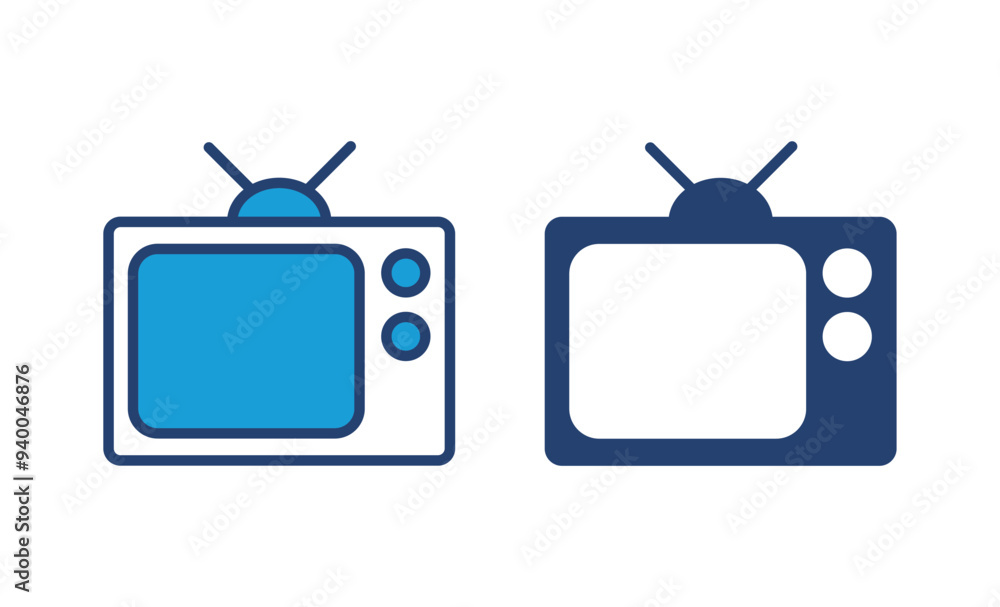 Tv icon vector. television icon vector Tv icon vector. television icon vector