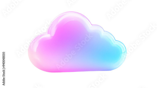 A colorful cloud with pink, blue and purple hues