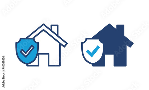 house insurance icon vector. house protection icon.