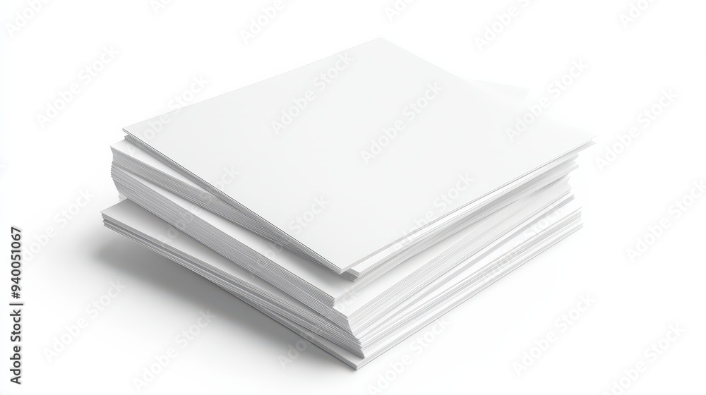 A stack of white paper is piled on top of itself A stack of white paper is piled on top of itself