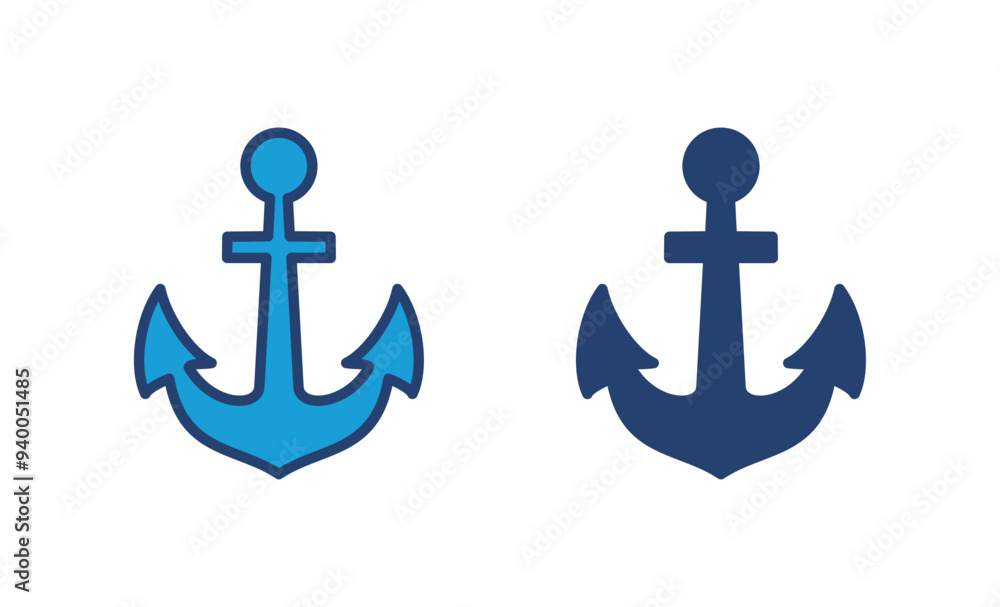 Anchor icon vector. Anchor symbol logo. Anchor marine icon. Anchor icon vector. Anchor symbol logo. Anchor marine icon.
