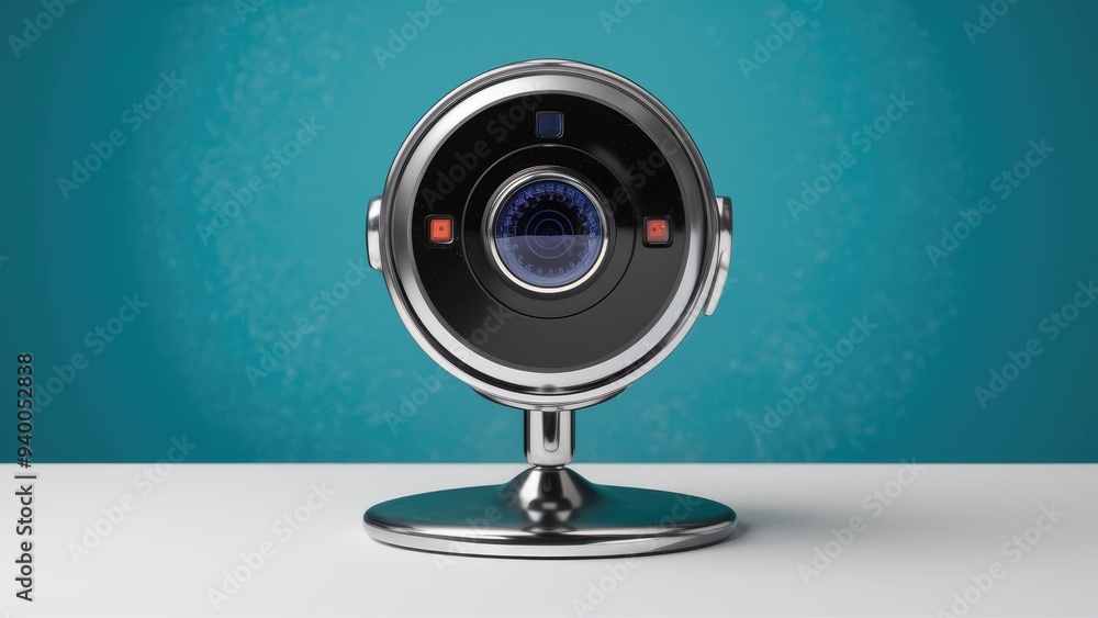3D Rendered Security Webcam on Stand, Isolated on White Background for Online Video Chat and Conferences. Clipping Path Included. 3D Rendered Security Webcam on Stand, Isolated on White Background for Online Video Chat and Conferences. Clipping Path Included.