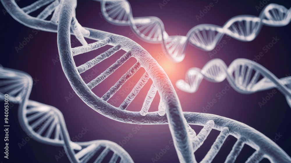 3D Rendering of DNA and Neural Cell Structure, Biological Concept Illustration. 3D Rendering of DNA and Neural Cell Structure, Biological Concept Illustration.