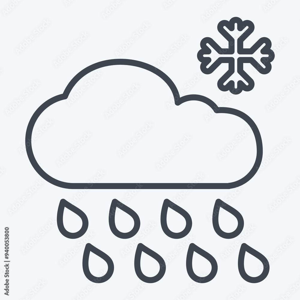 Icon Hoil. related to Winter symbol. line style. simple illustration Icon Hoil. related to Winter symbol. line style. simple illustration