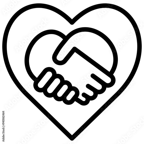 empathy icon illustration design with outline