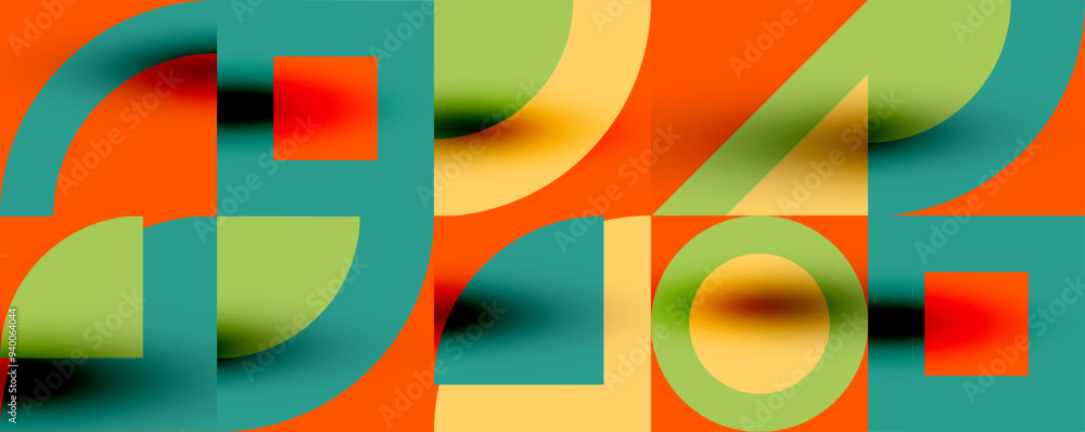 Neo memphis geometric pattern with circles, squares. Pop art abstract background for covers, banners, flyers and posters and other templates Neo memphis geometric pattern with circles, squares. Pop art abstract background for covers, banners, flyers and posters and other templates