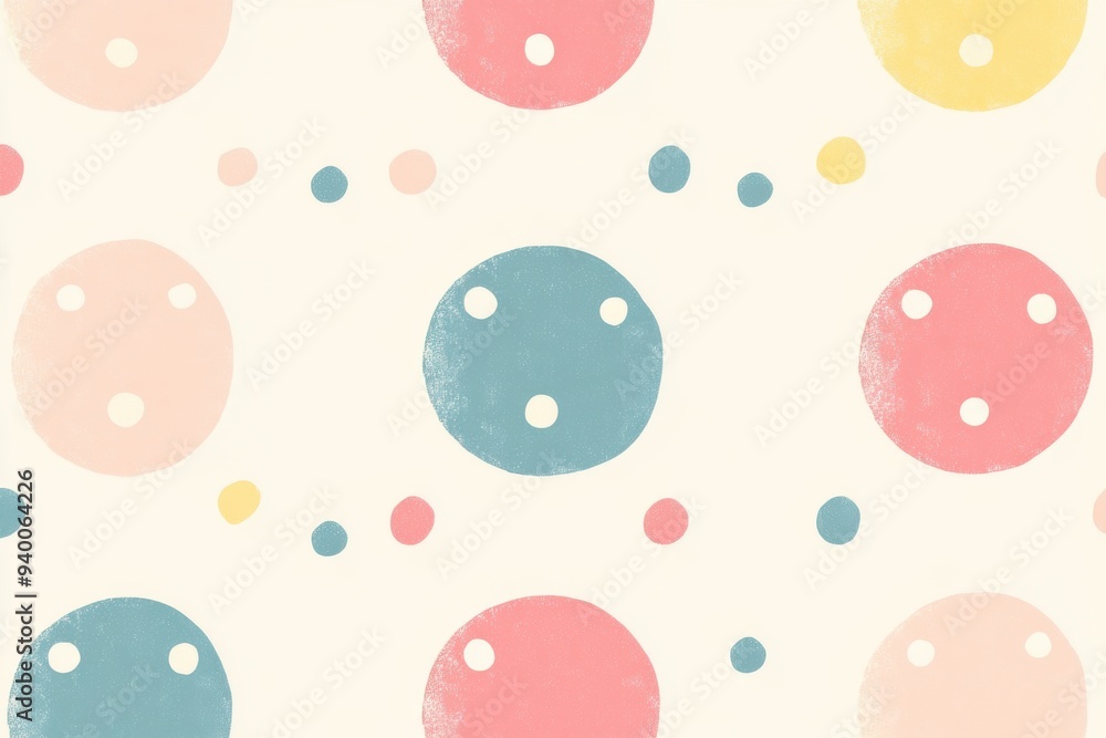 A colorful pattern of small circles with a blue circle in the middle A colorful pattern of small circles with a blue circle in the middle