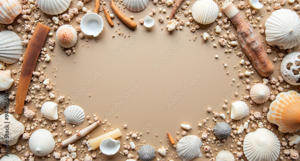 Obraz premium shells and sand