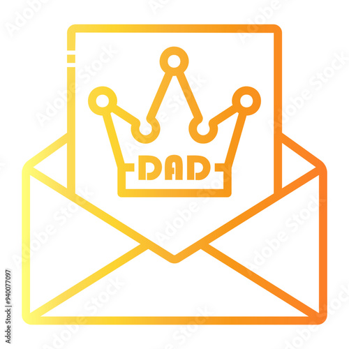 fathers Line Gradient Icon
