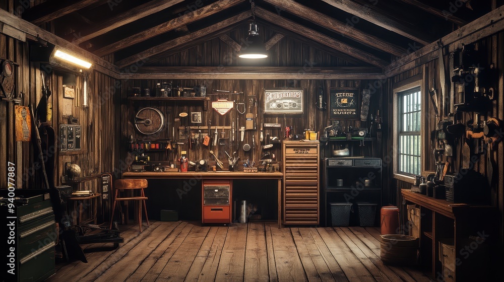 Rustic Workshop Interior