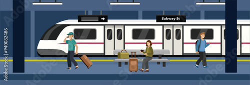 After work, people go home by bus. People in the bus stop. Public transportation at night. Night cityscape. Bus cityscape.