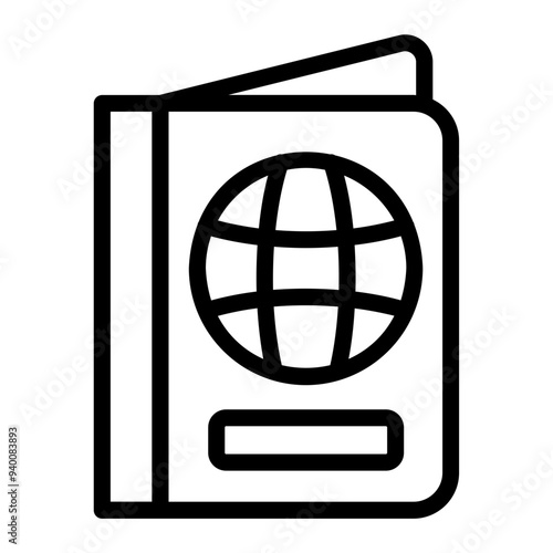 pasport Line Icon