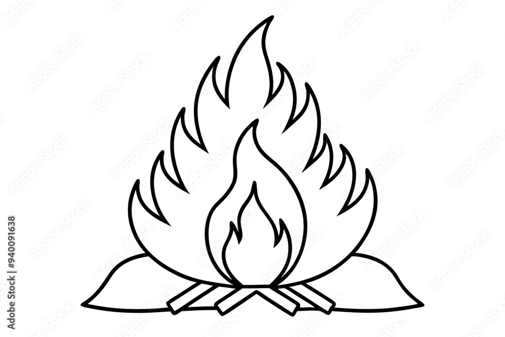 camp fire icon, silhouette of campfire vector
camp fire icon, silhouette of campfire vector