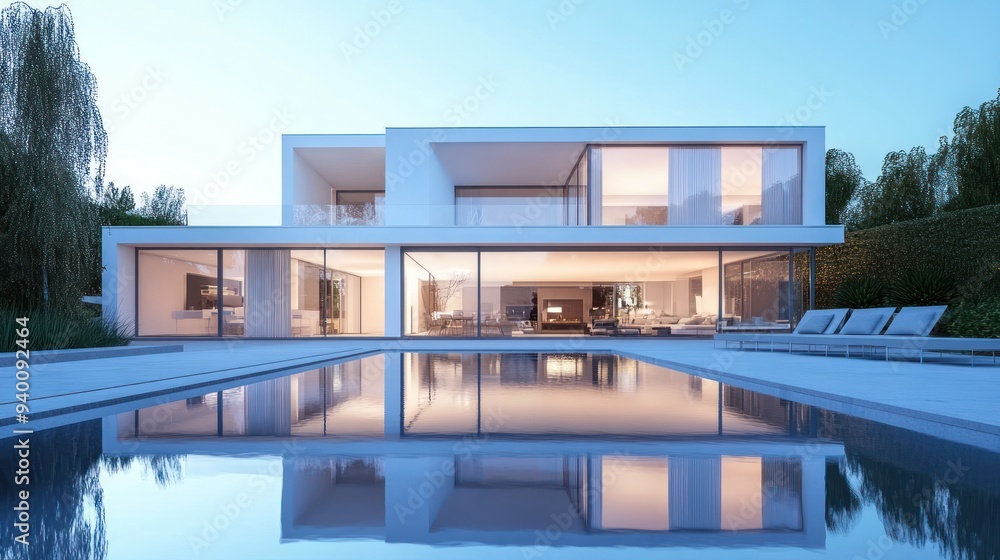 Modern Luxury Villa with Pool and Reflecting Waters Modern Luxury Villa with Pool and Reflecting Waters