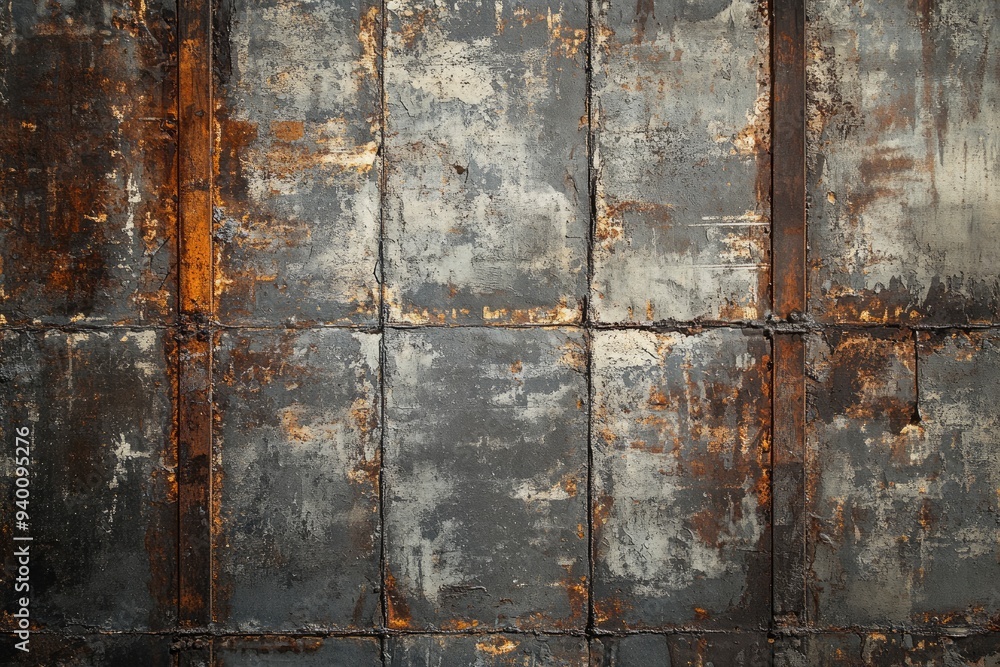 Industrial rusty background gray and brown, ai Industrial rusty background gray and brown, ai