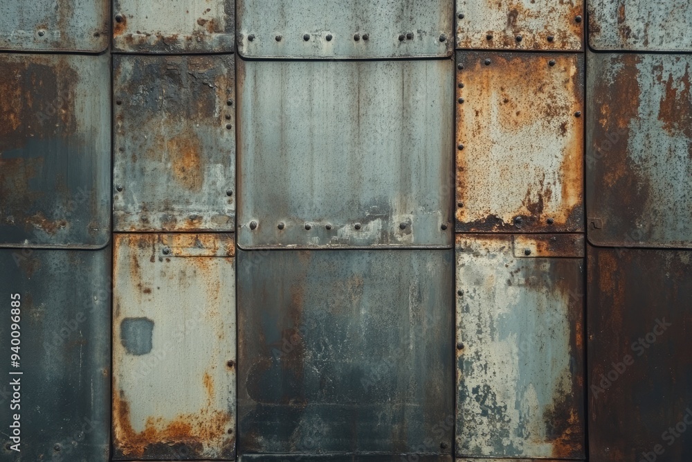 Industrial rusty background gray and brown, ai Industrial rusty background gray and brown, ai