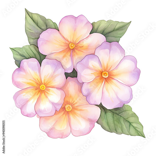 A beautiful illustration of pastel-colored flowers